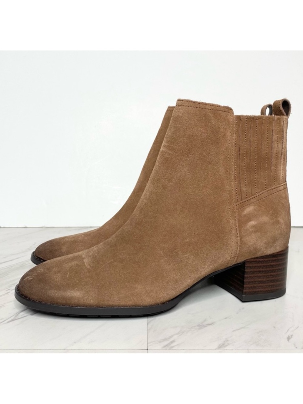 Sam Edelman Kaiti Brown Suede Heeled Bootie 6 1/2 M